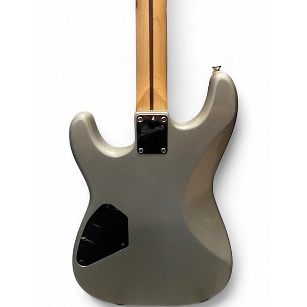 Used Squier MILLER LITE STRAT SILVER WITH LOGO Solid Body Electric Guitar