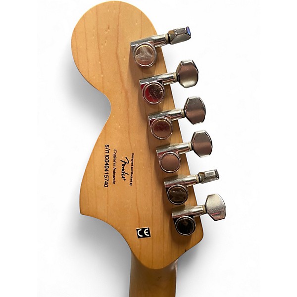 Used Squier MILLER LITE STRAT SILVER WITH LOGO Solid Body Electric Guitar