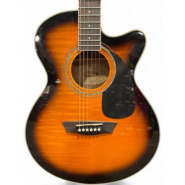 Used 2017 Washburn EA15ATB Tobacco Burst Acoustic Electric Guitar
