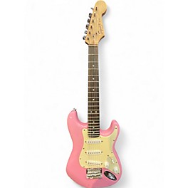 Used Squier Mini Stratocaster Pink Solid Body Electric Guitar