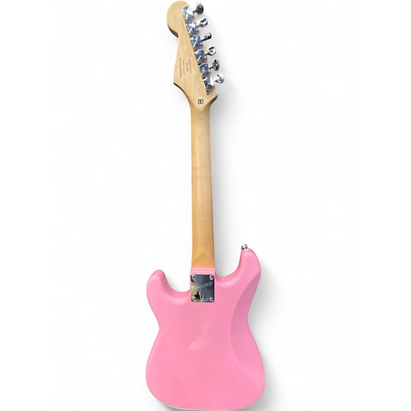 Used Squier Mini Stratocaster Pink Solid Body Electric Guitar