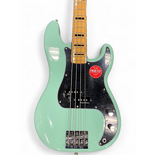 Used Squier Classic Vibe 1970S Precision Bass SURF GREEN Electric Bass Guitar