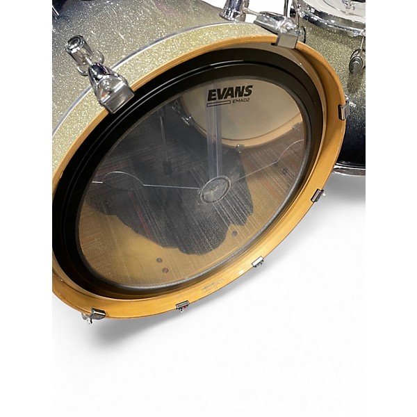 Used PDP by DW 4 Piece X7 Silver to Black Sparkle Drum Kit