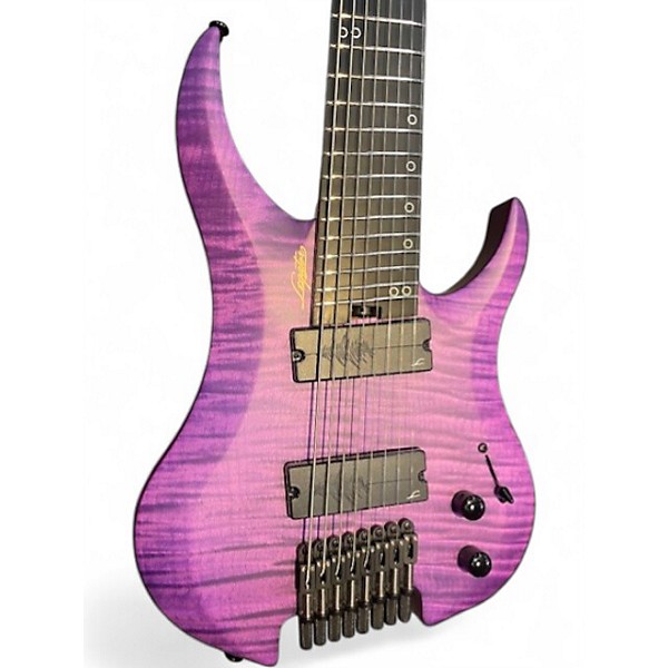 Used Legator ghost super shred 8 flame purple Solid Body Electric Guitar