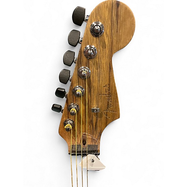 Used Fender American Acoustasonic Stratocaster Worn Brown Acoustic Electric Guitar