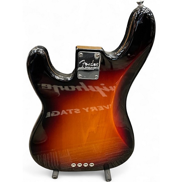 Used Fender American Standard Precision Bass 3 Tone Sunburst Electric Bass Guitar