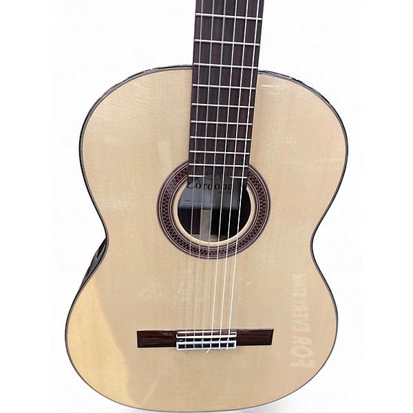 Used Cordoba C7 Left Handed Natural Nylon String Acoustic Guitar
