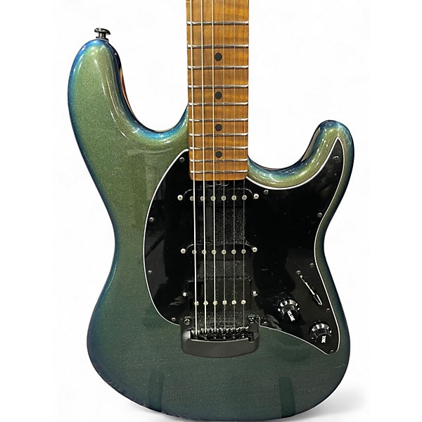 Used Ernie Ball Music Man Cutlass hss GREEN SPARKLE Solid Body Electric Guitar