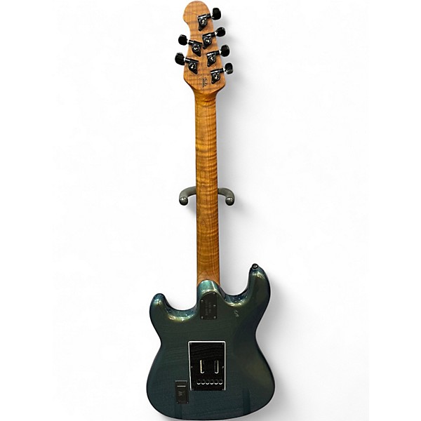 Used Ernie Ball Music Man Cutlass hss GREEN SPARKLE Solid Body Electric Guitar