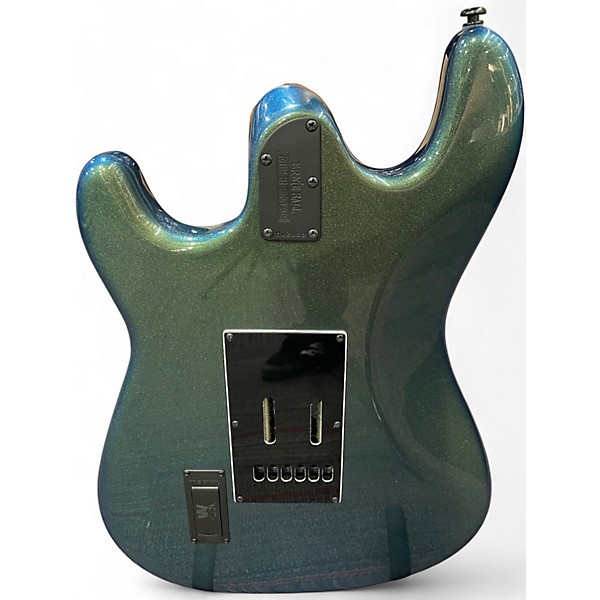 Used Ernie Ball Music Man Cutlass hss GREEN SPARKLE Solid Body Electric Guitar