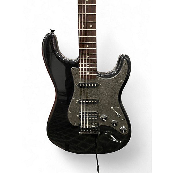 Used Squier Bullet Stratocaster HSS Black Solid Body Electric Guitar