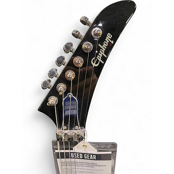 Used Epiphone Brendon Small Thunderhorse Explorer Silverburst Solid Body Electric Guitar