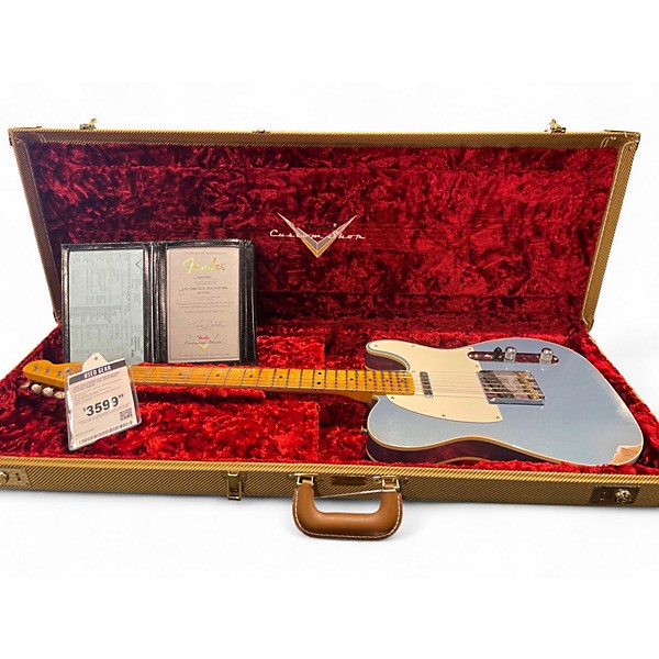 Used 2023 Fender CUSTOM SHOP 1952 TELECASTER AGED TEAL Solid Body Electric Guitar