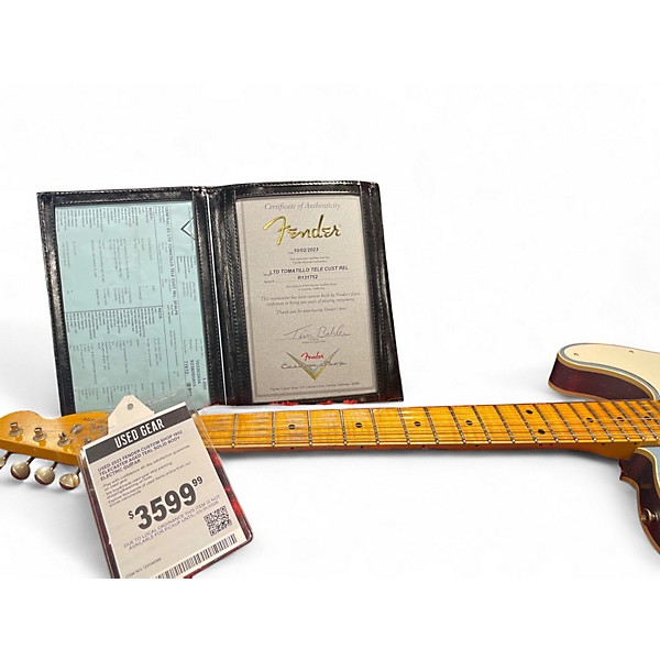 Used 2023 Fender CUSTOM SHOP 1952 TELECASTER AGED TEAL Solid Body Electric Guitar