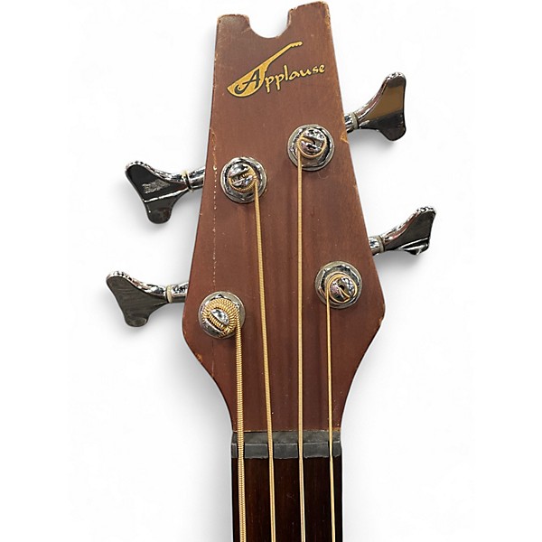 Used 1980s Applause AE40 with headstock repair Natural Acoustic Bass Guitar