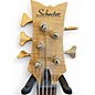Used Schecter Guitar Research Stiletto Custom 5 String satin natural Electric Bass Guitar