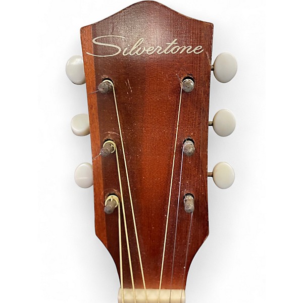 Vintage 1960s Silvertone H-615 2 Color Sunburst Acoustic Guitar