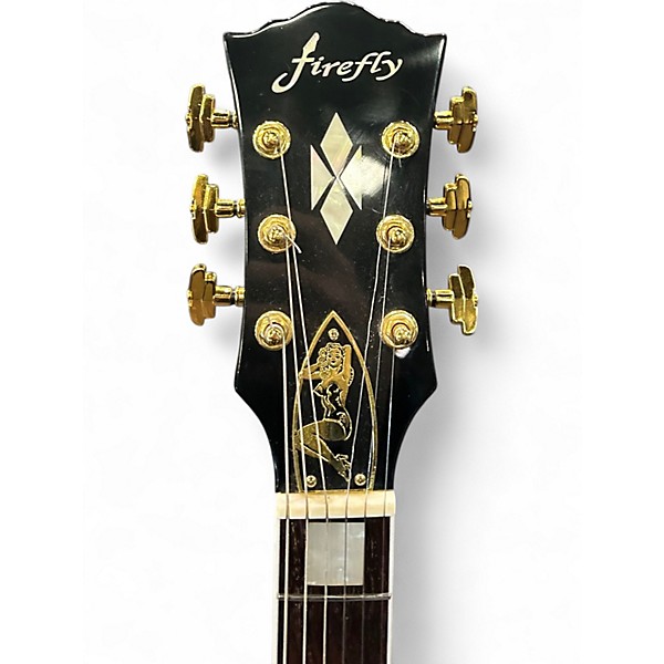 Used Firefly FF338 Black Hollow Body Electric Guitar