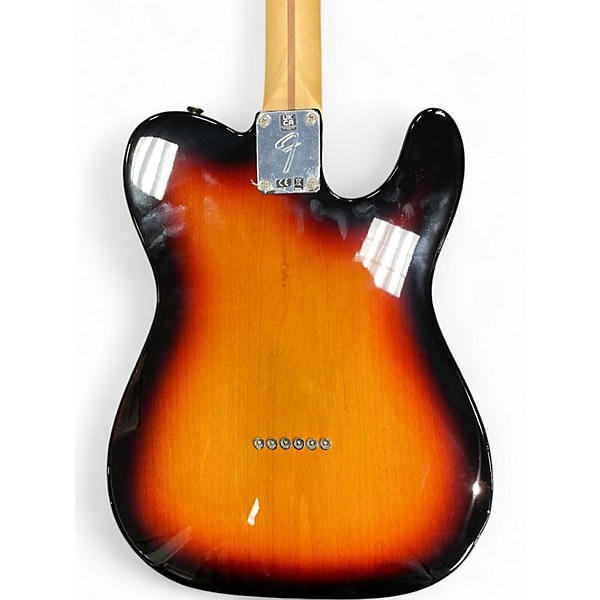 Used Fender Player Telecaster Left Handed 3 Color Sunburst Solid Body Electric Guitar