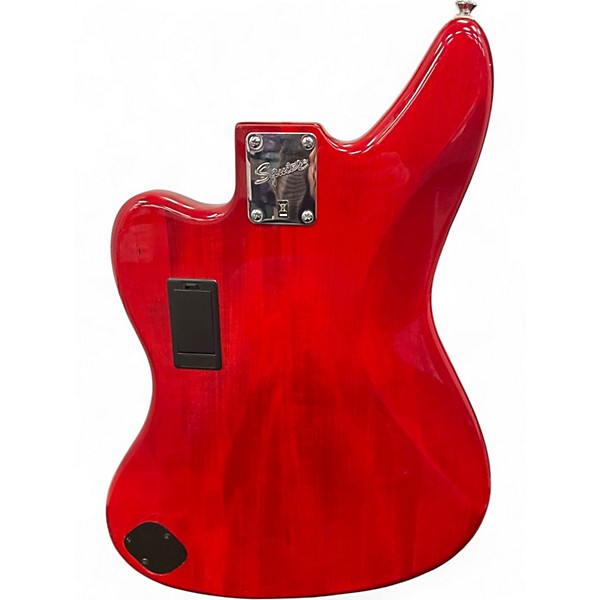 Used Squier Vintage Modified Jaguar Bass V 5 String Flat Red Electric Bass Guitar