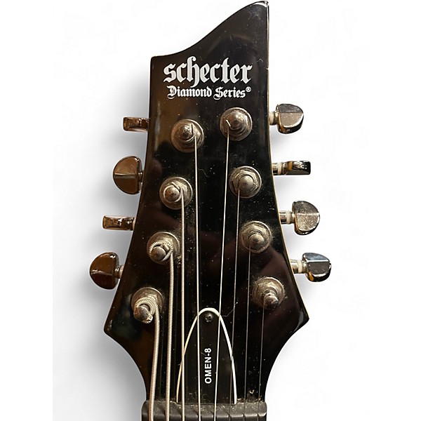 Used Schecter Guitar Research Omen 8 Black Solid Body Electric Guitar