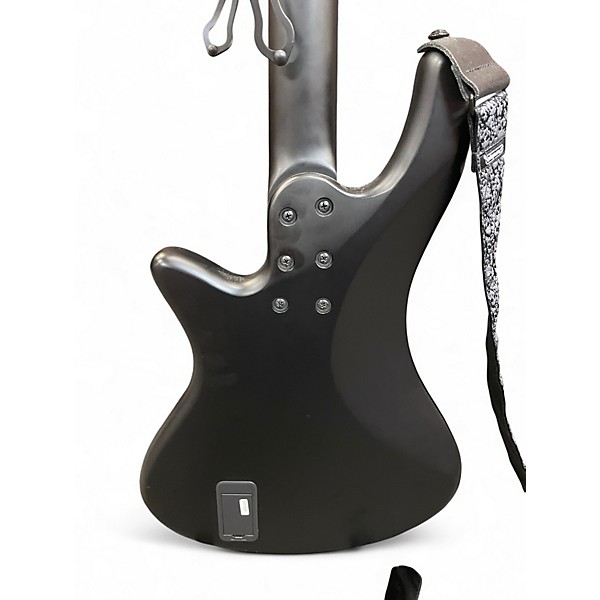 Used Schecter Guitar Research STEALTH MATTE BLACK Electric Bass Guitar