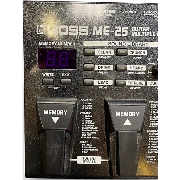 Used BOSS ME25 Guitar Multi Effect Processor