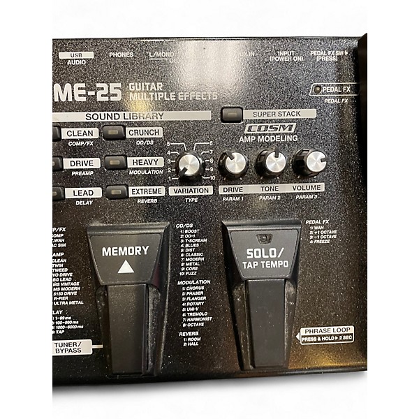 Used BOSS ME25 Guitar Multi Effect Processor