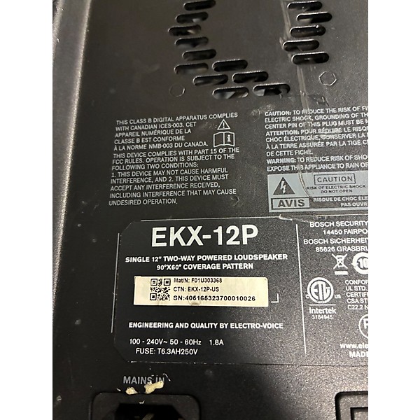 Used Electro-Voice EKX12P Powered Speaker