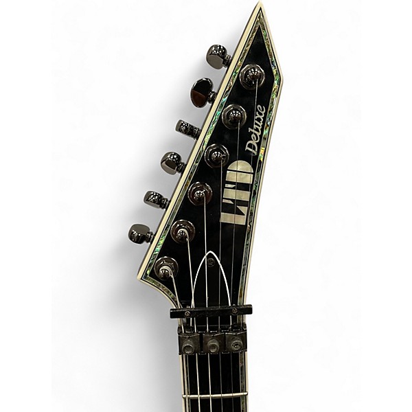 Used 2014 ESP LTD MH1000 Trans Black Solid Body Electric Guitar