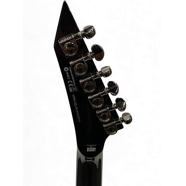 Used 2014 ESP LTD MH1000 Trans Black Solid Body Electric Guitar