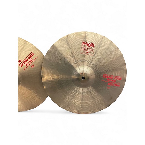 Used Paiste 15in Sound Edge Hi Hat Pair Cymbal