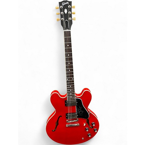 Used Gibson ES335 Satin RED Hollow Body Electric Guitar