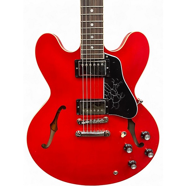 Used Gibson ES335 Satin RED Hollow Body Electric Guitar