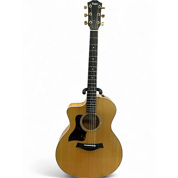 Used Taylor 214CE-K DLX Natural Acoustic Electric Guitar