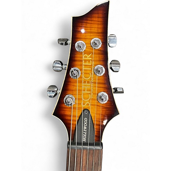 Used 2013 Schecter Guitar Research USA Hollywood Classic 2 Color Sunburst Solid Body Electric Guitar