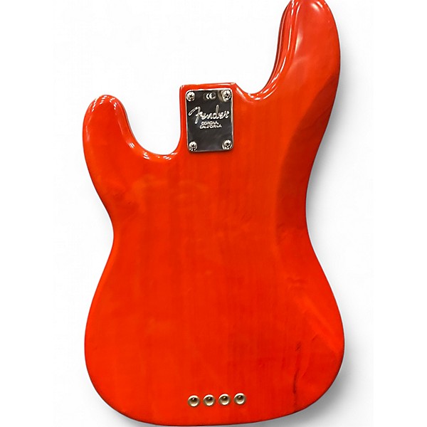 Used Fender Hot Rodded Precision Bass  Hot Rod Red Electric Bass Guitar