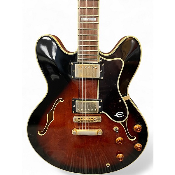 Used Epiphone Sheraton Vintage Sunburst Hollow Body Electric Guitar