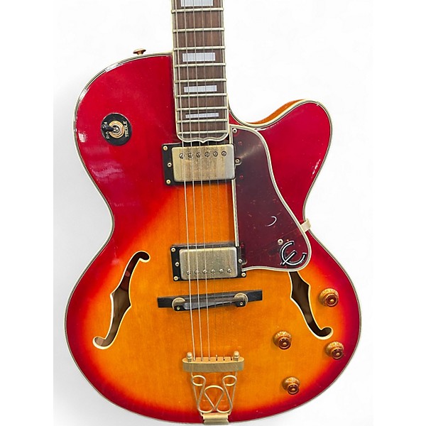 Used Epiphone Joe Pass Emperor 2 Tone Sunburst Hollow Body Electric Guitar