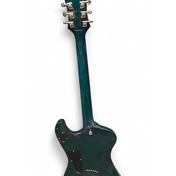 Used Diamond Guitars DBZ Hailfire Transparent Teal Solid Body Electric Guitar
