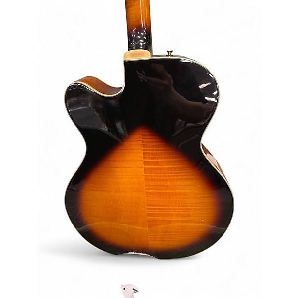 Used Washburn J-6S 2 Color Sunburst Hollow Body Electric Guitar