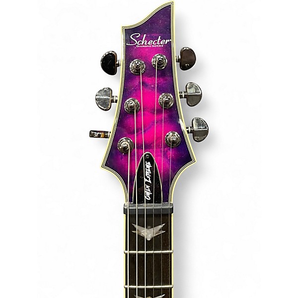 Used Schecter Guitar Research Omen Extreme 6 Trans Purple Solid Body Electric Guitar