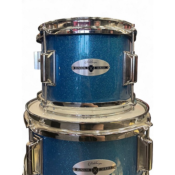 Used Ashthorpe 4 Piece 4 PIECE BLUE SPARKLE Drum Kit
