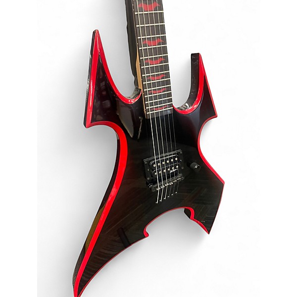 Used B.C. Rich Avenge Red and Black Solid Body Electric Guitar
