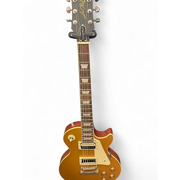Used Epiphone Les Paul Traditional Pro IV Metallic Gold Solid Body Electric Guitar