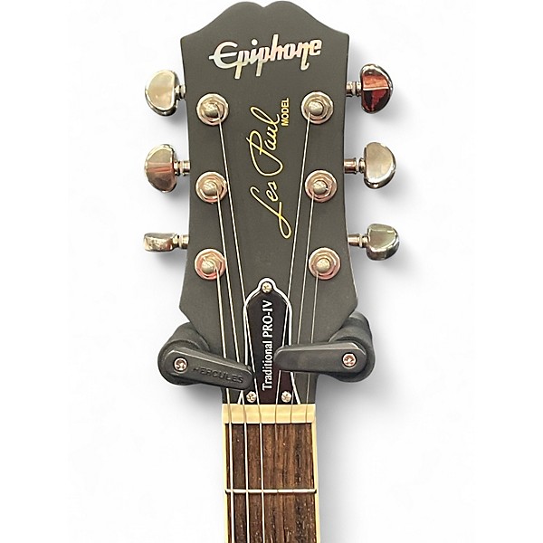 Used Epiphone Les Paul Traditional Pro IV Metallic Gold Solid Body Electric Guitar
