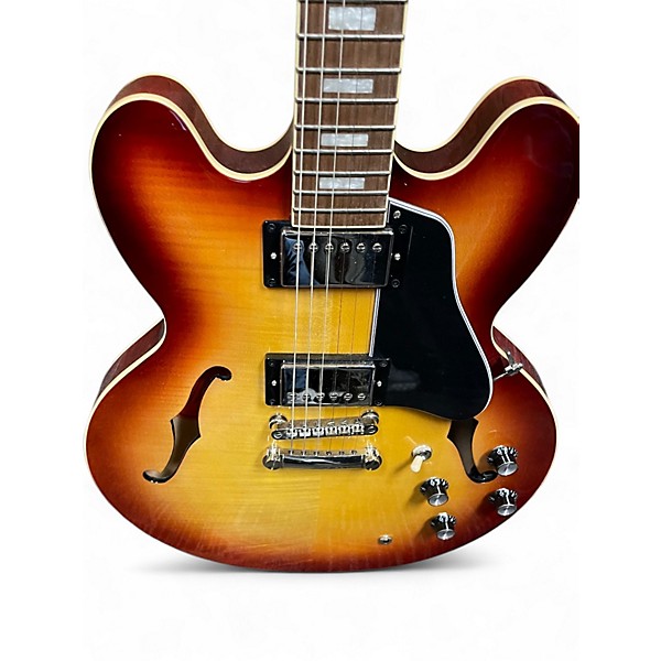 Used Epiphone ES335 Figured 2 Color Sunburst Hollow Body Electric Guitar