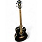 Used Ibanez AEB5E Black and White Acoustic Bass Guitar thumbnail