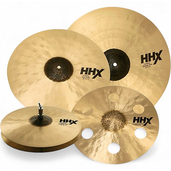 Used SABIAN Multiple HHX Complex Cymbal Set With Free 17" O-Zone Crash Cymbal