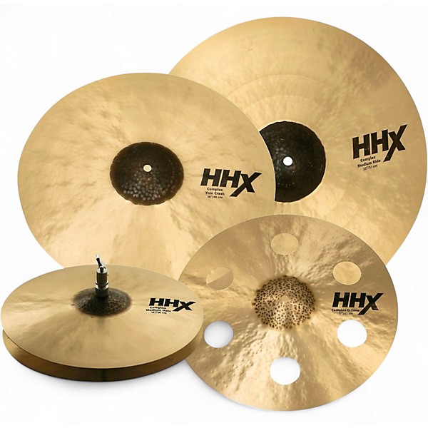 Used SABIAN Multiple HHX Complex Cymbal Set With Free 17" O-Zone Crash Cymbal
